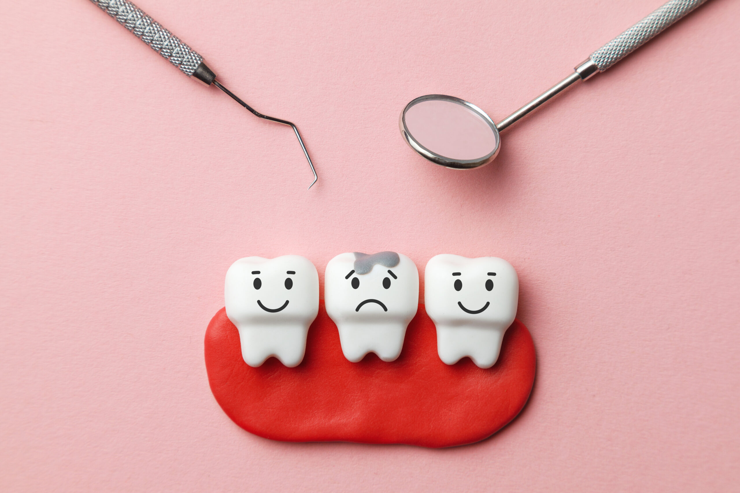 Healthy,White,Teeth,Are,Smiling,And,Tooth,With,Caries,Is Dental Emergencies